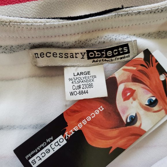 NWT Necessary Objects Off Shoulder Striped Dress - Picture 5 of 6